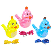 12Pcs Colorful Plastic Bird Whistles Water Musical Instrument for Kids