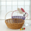 Panier décoratif en rotin tressé avec anse en forme d'animal 4