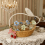 Panier décoratif en rotin tressé avec anse en forme d'animal 7