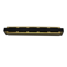 2Pcs Plastic Hole Harmonica Golden Color Beginner Kids Music Gift