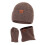 Vinterlue Skjerf Hansker Sett Fleeceforet Kaffe 1