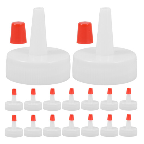 150Pcs White Screw Caps for Bottles PP Dispenser Lids