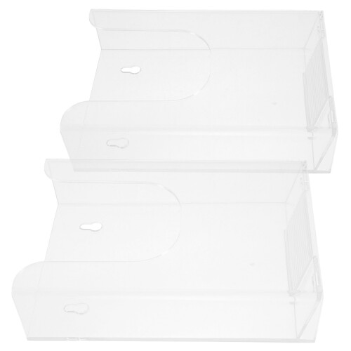 10Pcs Transparent Wall Mount Brochure Holder Durable Acrylic Organizer