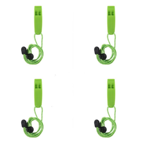Emergency whistle portable 120dB 4 pcs with neck strap