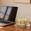Iron Wire Note Stand with Acrylic Base Desktop Note-Black B 2