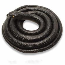 Jucărie de șarpe Black Mamba din cauciuc, descurajator pentru exterior