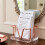 Iron Wire Note Stand with Acrylic Base Desktop Note-Black B 6