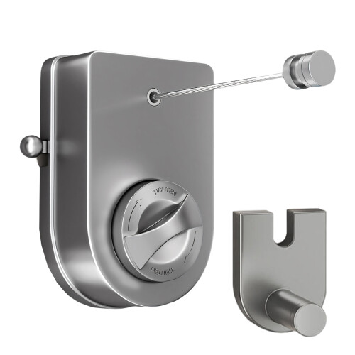 Flexible Extendable Clothesline With Metal Wire And not-Gray