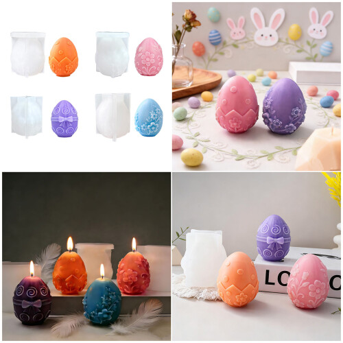 Flower Eggs Silicone Molds Heat Resistant Food-Bowknot eggshell 2