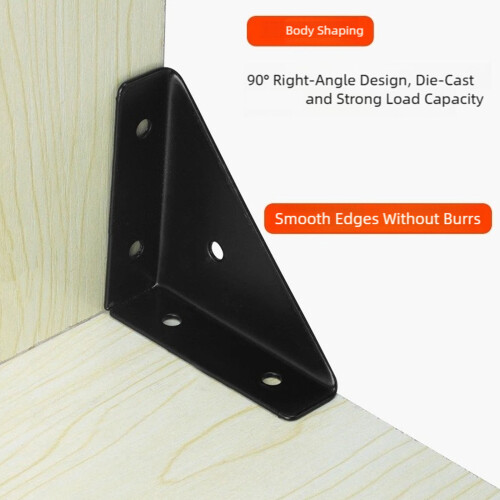 Tool Free Installation Metal Corner Bracket for Quick 90-khaki 1
