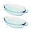 Packung mit 2 elliptischen Miniatur-Bratblechen aus Glas,-M 1