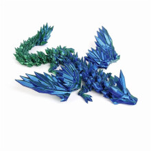 Estatueta de Dragão de Cristal Azul-esverdeado 45cm 1 peça