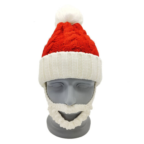 Καπέλο Santa Beard Πλεκτό Ακρυλικό Ενηλίκων & Παιδιών