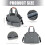Polyester Quilted Storage Solution Multiple Compartments-grey 3