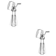 Stainless Steel Manual Egg Beater – Double Rotary Whisk
