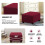 Red Square Footstool Cover with Elastic Bottom 3