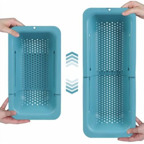 Over-the-Sink Colander Basket – Adjustable 14–19 in,