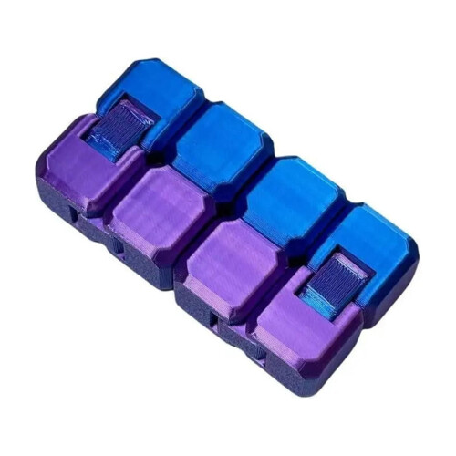 3D-printet geometrisk kubeornament, roterende skrivebord