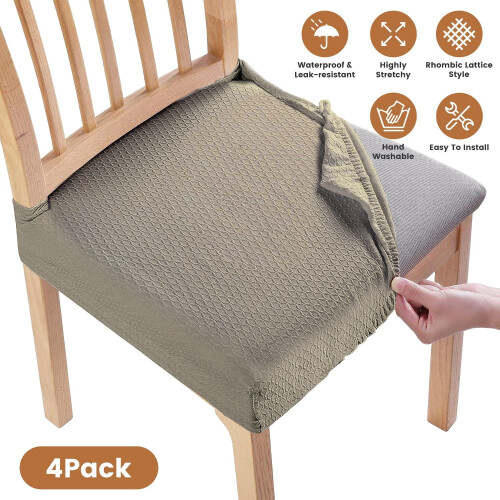 4-Pack Waterproof Stretch Dining Chair Slipcovers