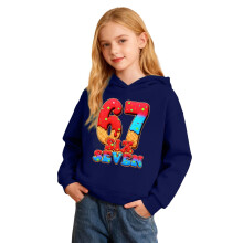 Boys Graphic Print Hooded Pullover Sweatshirt with Pocket – Soft, Lightweight Fleece Hoodie for Kids & Youth, Casual Streetwear