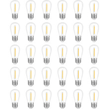 Ampoules lumineuses extérieures S14E26 (lot de 30)