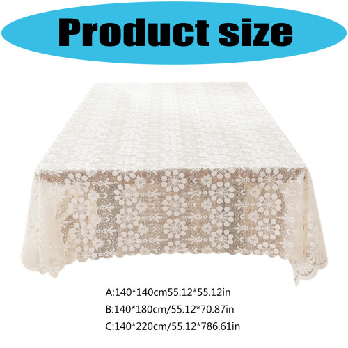 Multiple Size Florals Lace Tablecloth Fit Various-140*220cm 2