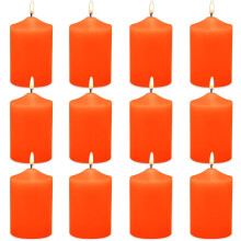 12er-Packung 2x3-Zoll-Orangensäulenkerzen aus Sojawachsmischung