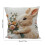 Kussensloop met paashaas- en eierprint, polyester, 18x18 inch 3