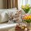 Taie d'oreiller décorative lapin de Pâques 45x45cm Polyester 5