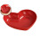 Red Heart-Shaped Plastic Plates 2-Pack 1