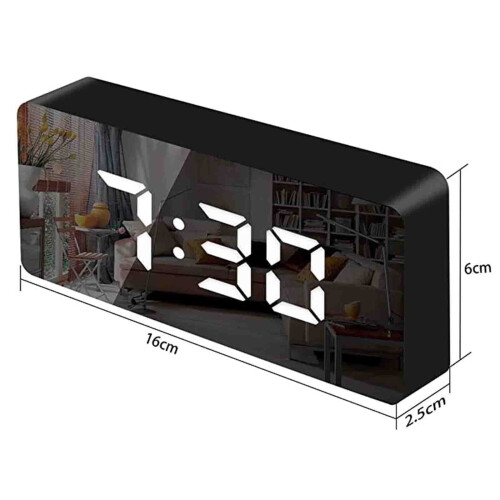 LED Alarm Clock with Snooze, Night Mode & Wall/Desk Mount
