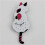 Cat Wall Clock with Swinging Tail, Quartz, White 1