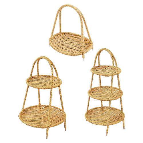 Large Capacity Fruit And Nut Serving Dish Imitation-Two-Layer 1