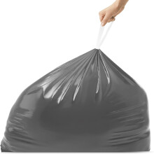 Lot de 80 sacs poubelle Odorsorb authentiques, à fermeture par cordon, absorbant les odeurs, en distributeur, capacité de 50 à 65 litres (13 à 17