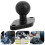 Supporto per telefono da moto con base a sfera, nero (2 pezzi) 1