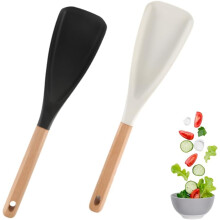 Cuillère en cèdre et frêne, spatule multifonctionnelle pour mélanger, ramasser et racler