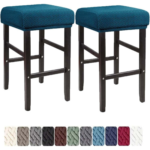 Rectangle Bar Stool Covers Set of 2 – Stretch Slipcover