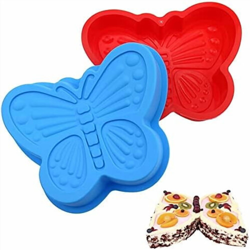 2-Pack Silicone 3D Butterfly Cake Pan Molds