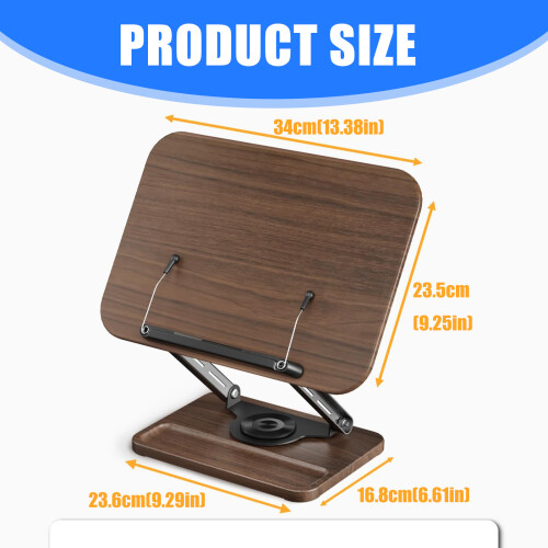 Adjustable Bookstand for Study and Cooking 360 Smooth Rotation 2