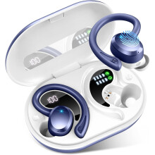 Écouteurs sans fil Bluetooth 5.3, 48 h d'autonomie, son stéréo HiFi, micro HD, contour d'oreille sport, étanchéité IP7 — Compatibles