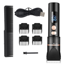 Elektrische haartrimmer met slank, ergonomisch roestvrijstalen mes
