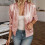 Leichte, langärmlige Damen-Metalljacke mit Reißverschluss 2