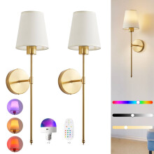 RGB-seinävalaisimet kaukosäätimellä, 2 himmennettävää seinävalaisinta