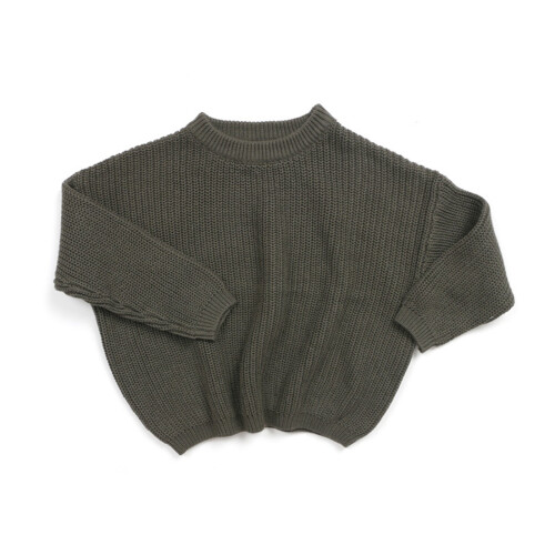 Mädchenpullover, Strickpullover mit Rundhalsausschnitt und langen Ärmeln, modischer Pullover für kaltes Wetter, Herbstpullover für Kinder, 2