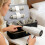 Waterproof PU Hair Dryer Storage Bag Double Layer Handle-M 4