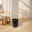 Minkissy Marble Design Black Plastic Under Desk Trash Can, Space-Saving Office Waste Bin, 1 Piece 6