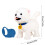 Brinquedo de pelúcia elétrico West Highland Terrier com som e toque. 2