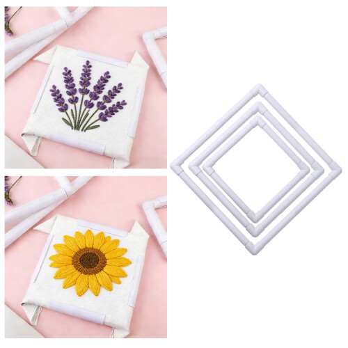 Square Plastic Embroidery Frame Multipurpose Snap on-C 2