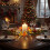 Yellow Plastic Candle Ring Garland with Pumpkins and 5