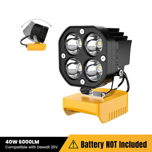 Φως εργασίας LED Azocek για DeWalt 20V Μπαταρία 40W6000LM 1